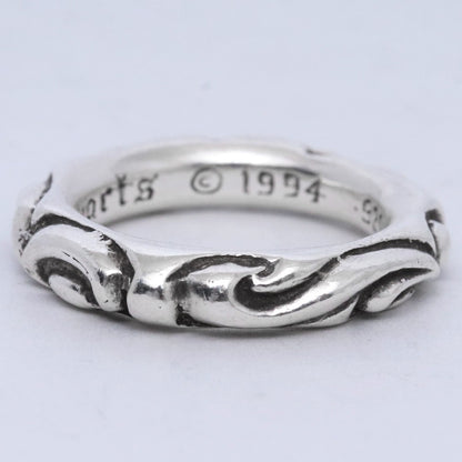 CHROME HEARTS SCRL Band Ring Silver Size JP 14