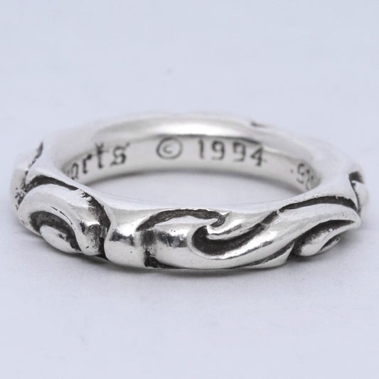 CHROME HEARTS SCRL Band Ring Silver Size JP 14