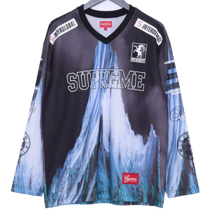 SUPREME 21AW Black Mountain Hockey Jersey T-Shirt Size S