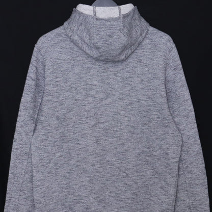 STONE ISLAND Logo Patch Zip Hoodie Gray Size M