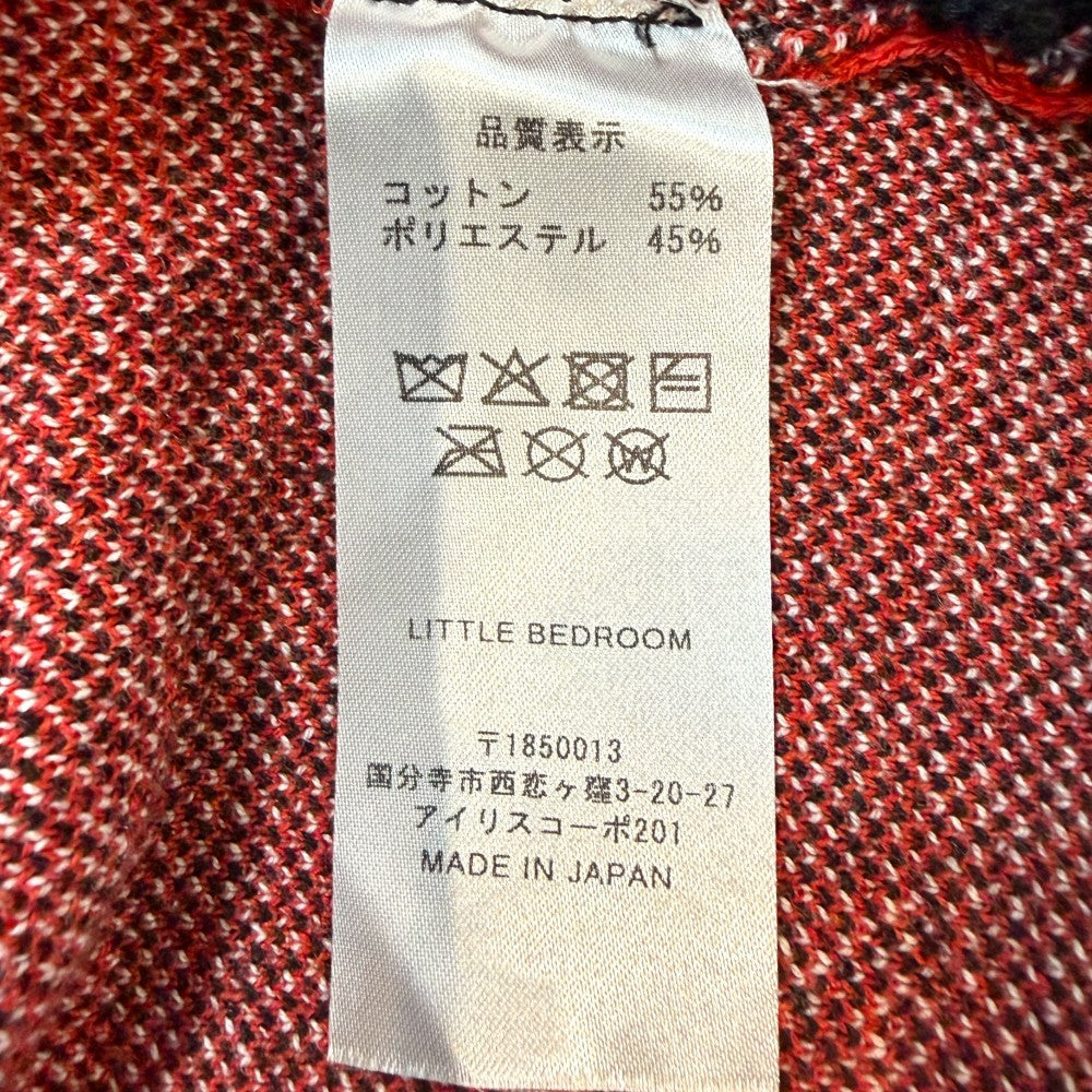 LITTLE BEDROOM Distressed Grunge Knit Sweater Red