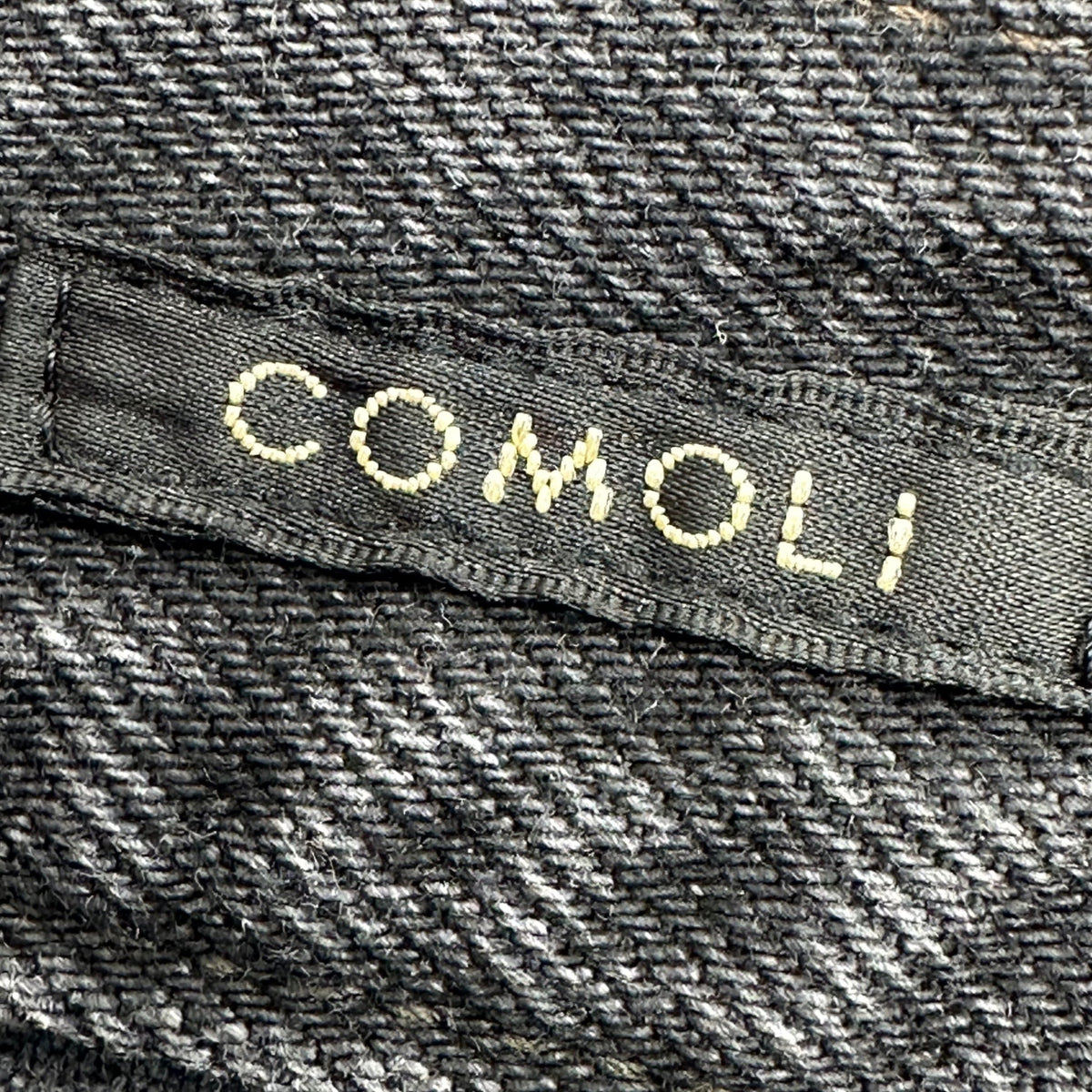 COMOLI 25SS Fade Black Denim 5-Pocket Pants Size 3