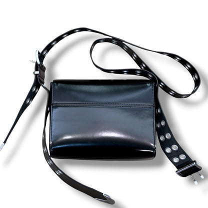 ACHILLES ION GABRIEL 25SS Hung Shoulder Cowhide Black Shoulder Bag Size F