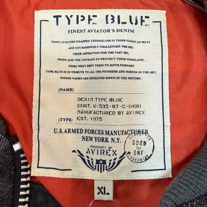 AVIREX TYPE BLUE COMBINATION MA-1 Bomber Green Size XL