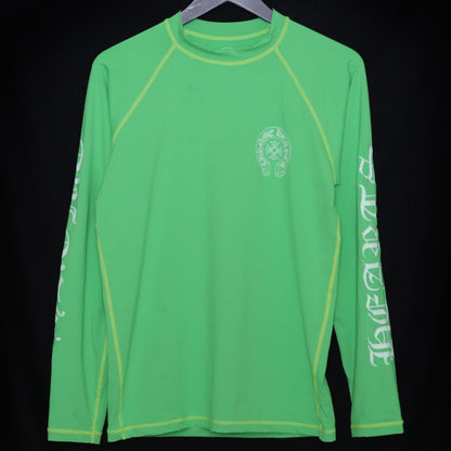 Chrome Hearts Green Side CH Logo Print Rush Guard Size M