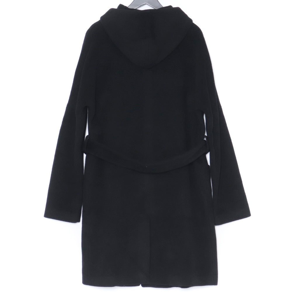 LUCIO VANOTTI Black Wool Cashmere Dolman Sleeve Coat Size 3