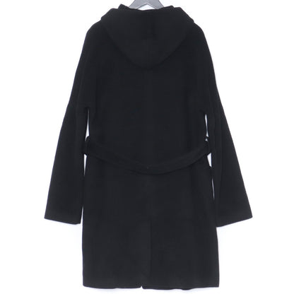LUCIO VANOTTI Black Wool Cashmere Dolman Sleeve Coat Size 3
