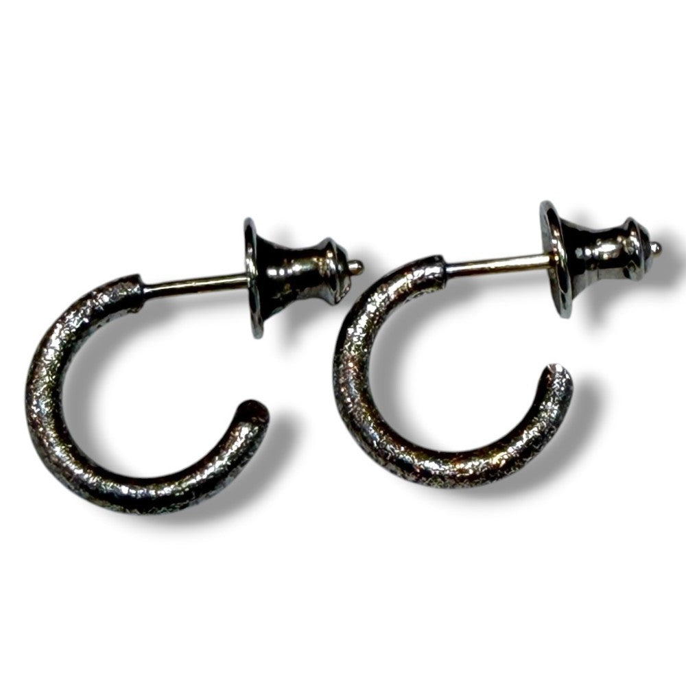 CAREERING PLACEBO CRYSTALLIZED Silver Hoop Earring Size 101