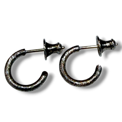 CAREERING PLACEBO CRYSTALLIZED Silver Hoop Earring Size 101