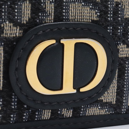 Dior Oblique 30 Montaigne Trifold Wallet Black Size F