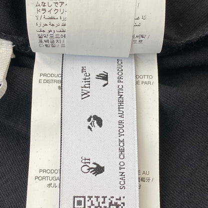 OFF-WHITE OFF STAMP Wide Logo Print Long Sleeve T-Shirt Black Size L