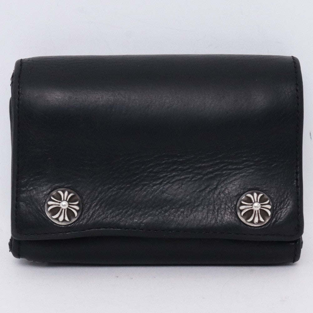 CHROME HEARTS 3-Fold Cemetery Cross Patch Wallet Size F