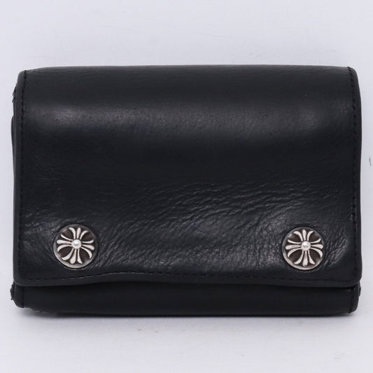 CHROME HEARTS 3-Fold Cemetery Cross Patch Wallet Size F