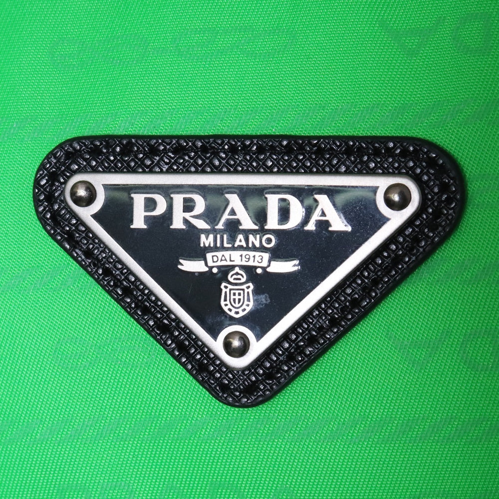 PRADA Re-Nylon Padded Logo Down Vest Green Size 52