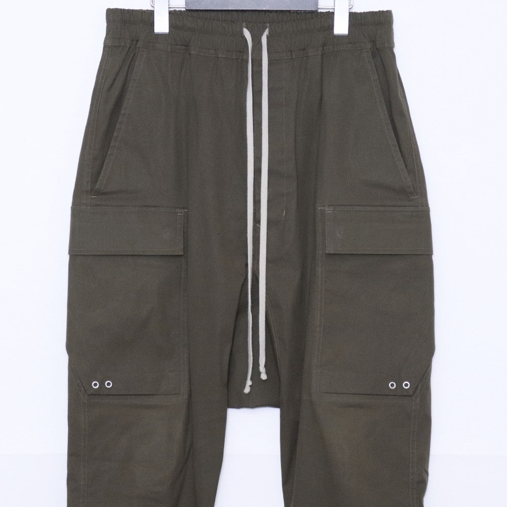 RICK OWENS 22AW Drawstring Cargo Pants Green Size 46