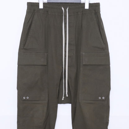 RICK OWENS 22AW Drawstring Cargo Pants Green Size 46