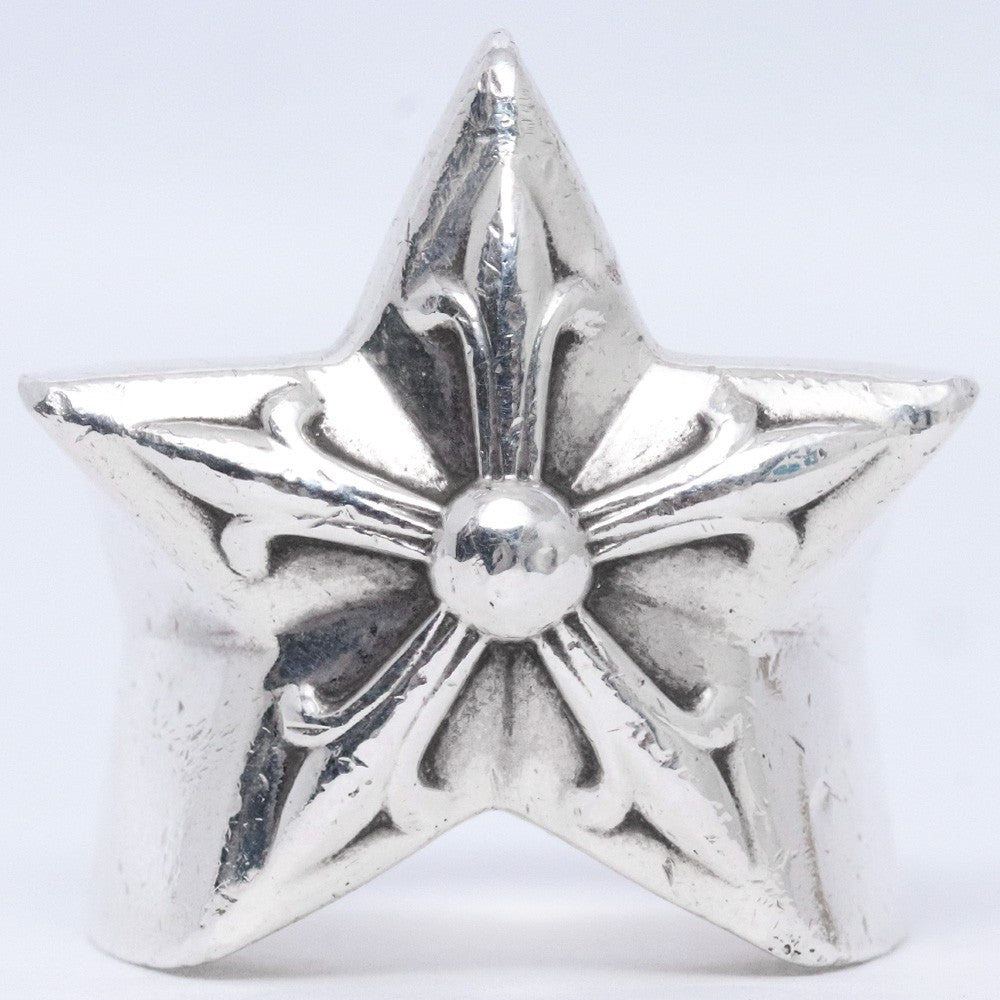 CHROME HEARTS Large Star Ring Silver Size ONE SIZE