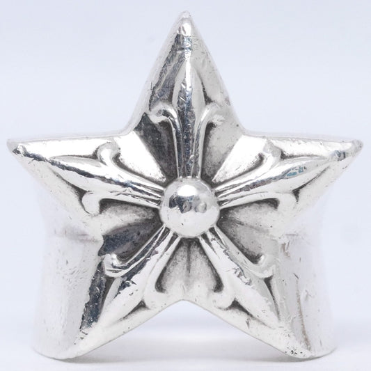 CHROME HEARTS Large Star Ring Silver Size ONE SIZE