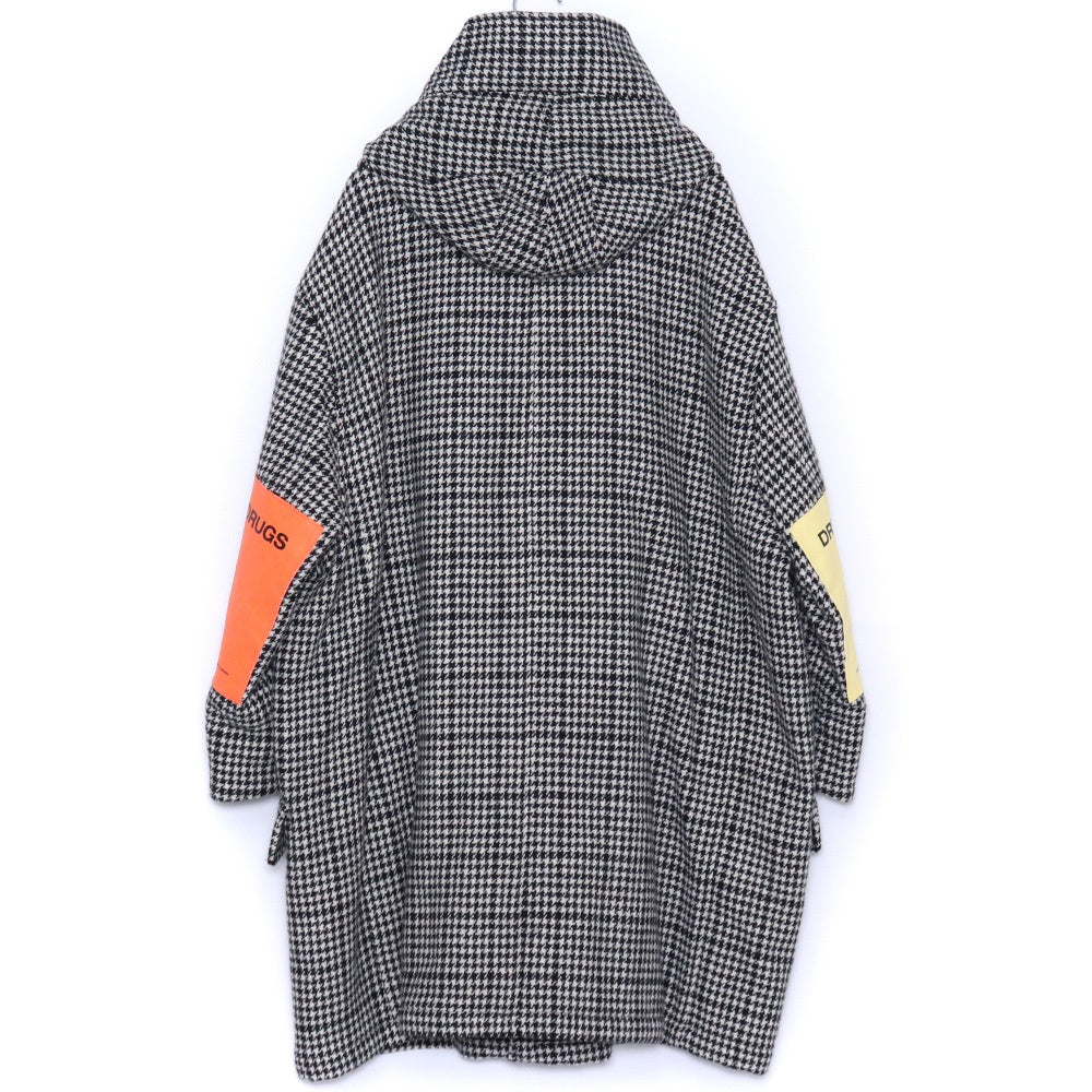 RAF SIMONS 18AW Houndstooth Padded Parka Gray Size 48