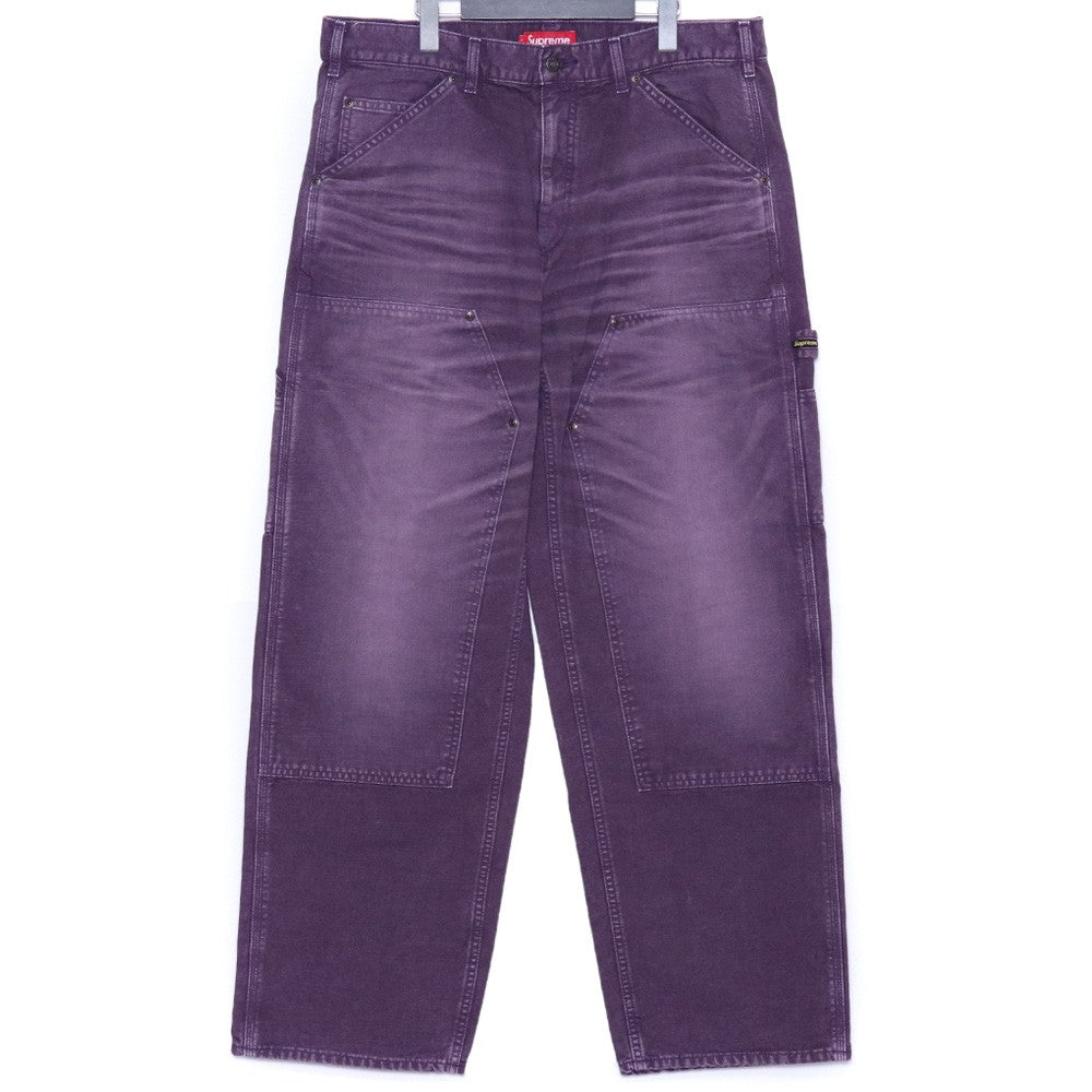 SUPREME 26SS Purple Worn Double Knee Painter Jeans Size 34