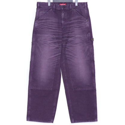 SUPREME 26SS Purple Worn Double Knee Painter Jeans Size 34