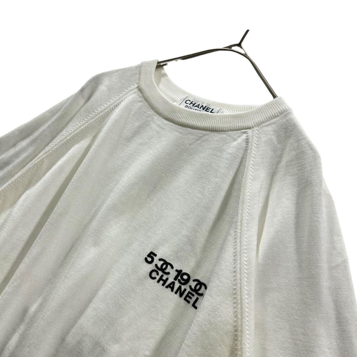 CHANEL Vintage S/S Chanel-Logo Knit Sweater Size 34