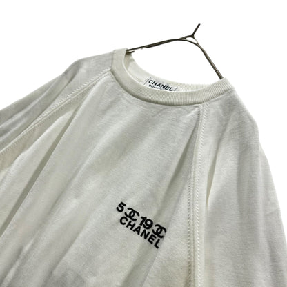 CHANEL Vintage S/S Chanel-Logo Knit Sweater Size 34
