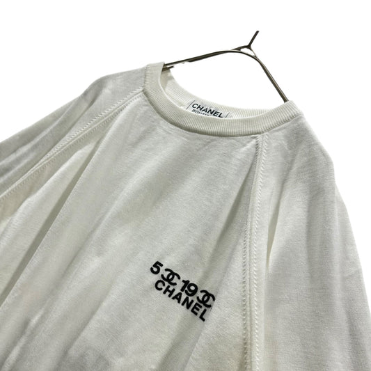 CHANEL Vintage S/S Chanel-Logo Knit Sweater Size 34