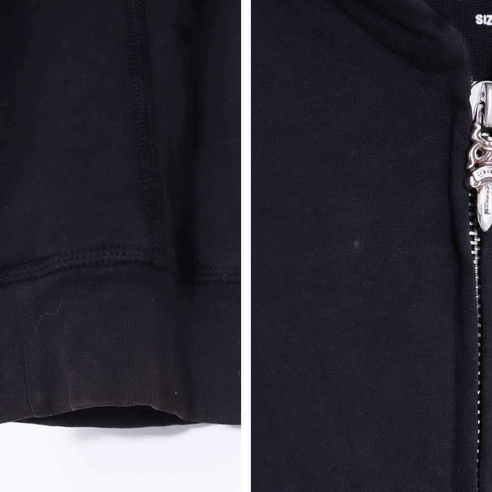CHROME HEARTS Old CH Plus Dagger Zip Hoodie Black Size L