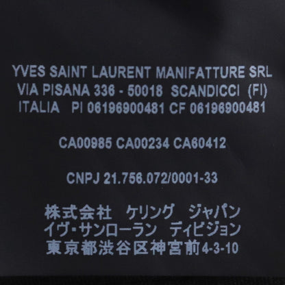 SAINT LAURENT Lamb Leather Skinny Pants Black Size 46