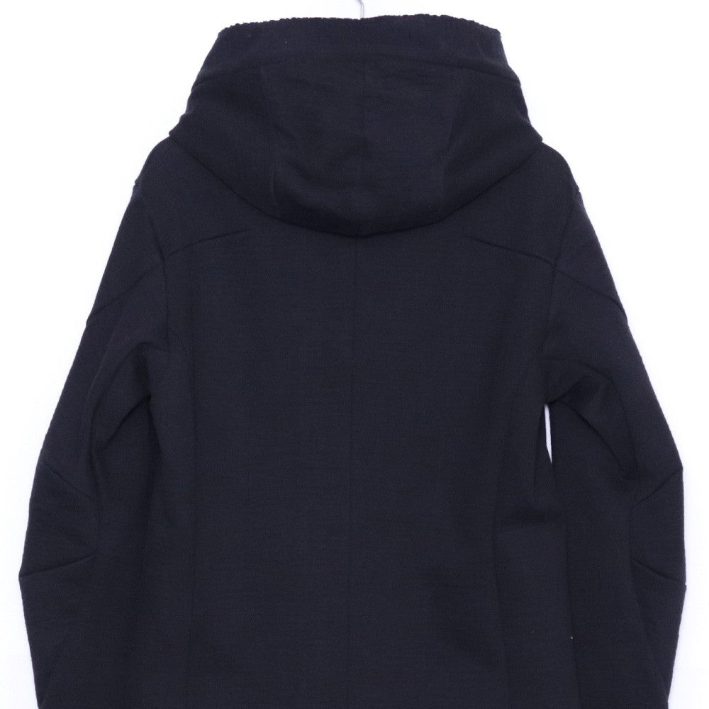 DEVOA Heavy Jersey Hooded Jacket Black Hoodie Size 2