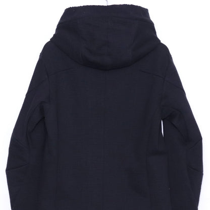 DEVOA Heavy Jersey Hooded Jacket Black Hoodie Size 2