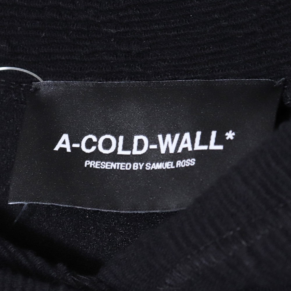 A COLD WALL Textured Concealed Zip Hoodie Black Size XL