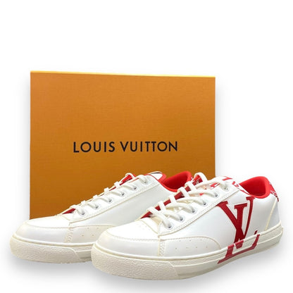 LOUIS VUITTON Charlie Line Sneakers White Red