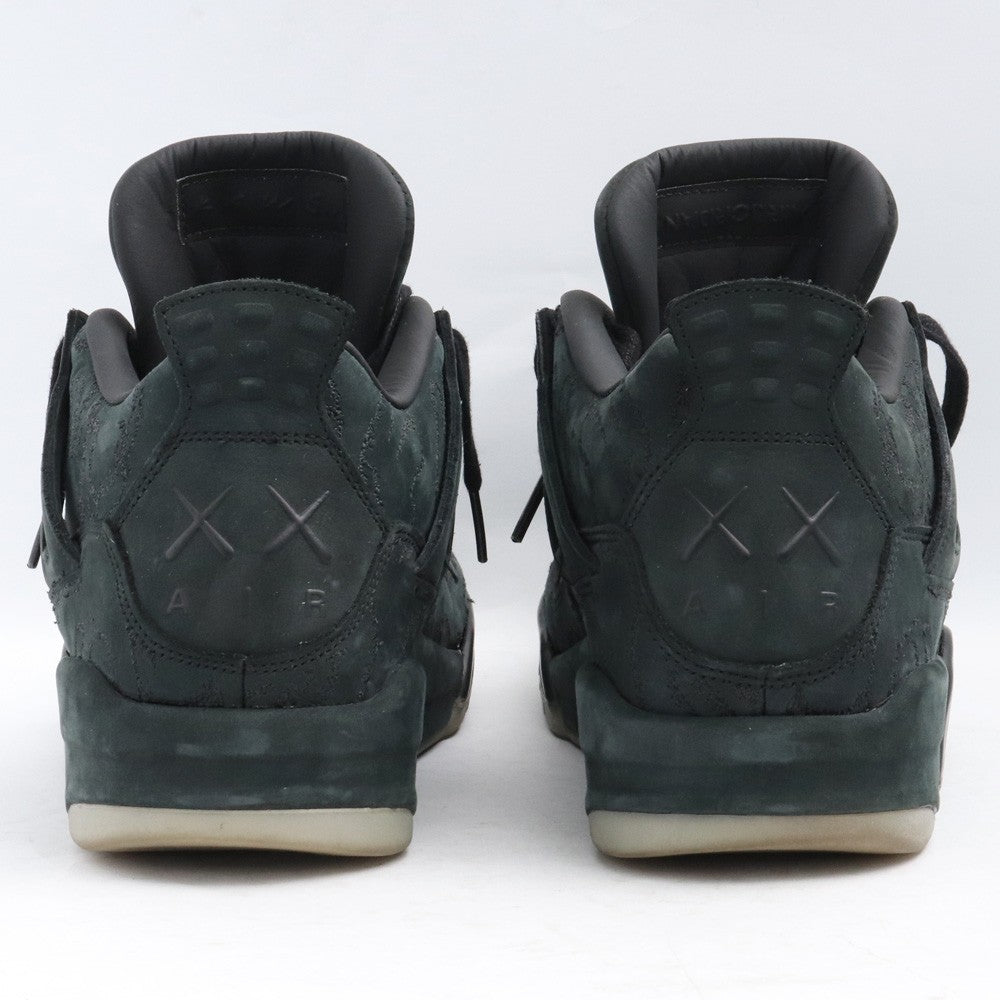 NIKE x KAWS Air Jordan 4 Retro Black Sneakers Size 28.5cm