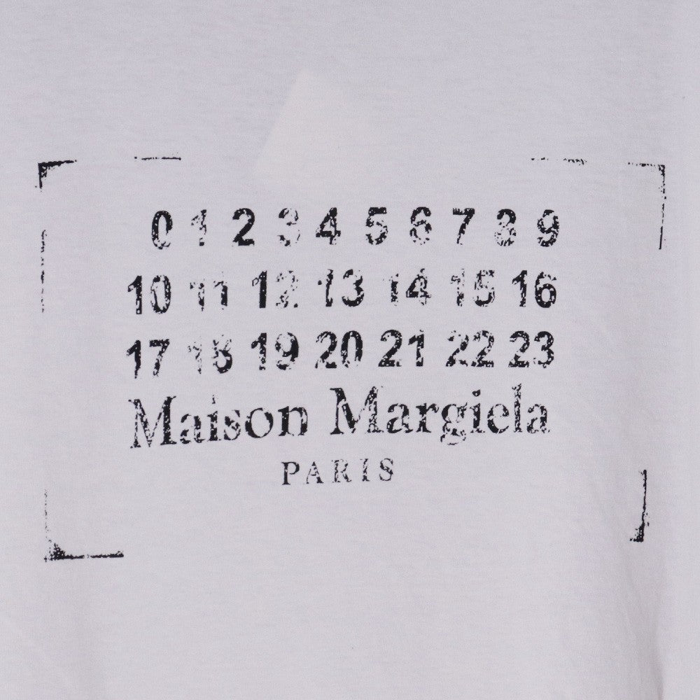 MAISON MARGIELA Stamp Logo T-Shirt Ivory Size L