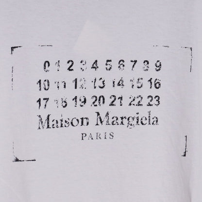 MAISON MARGIELA Stamp Logo T-Shirt Ivory Size L