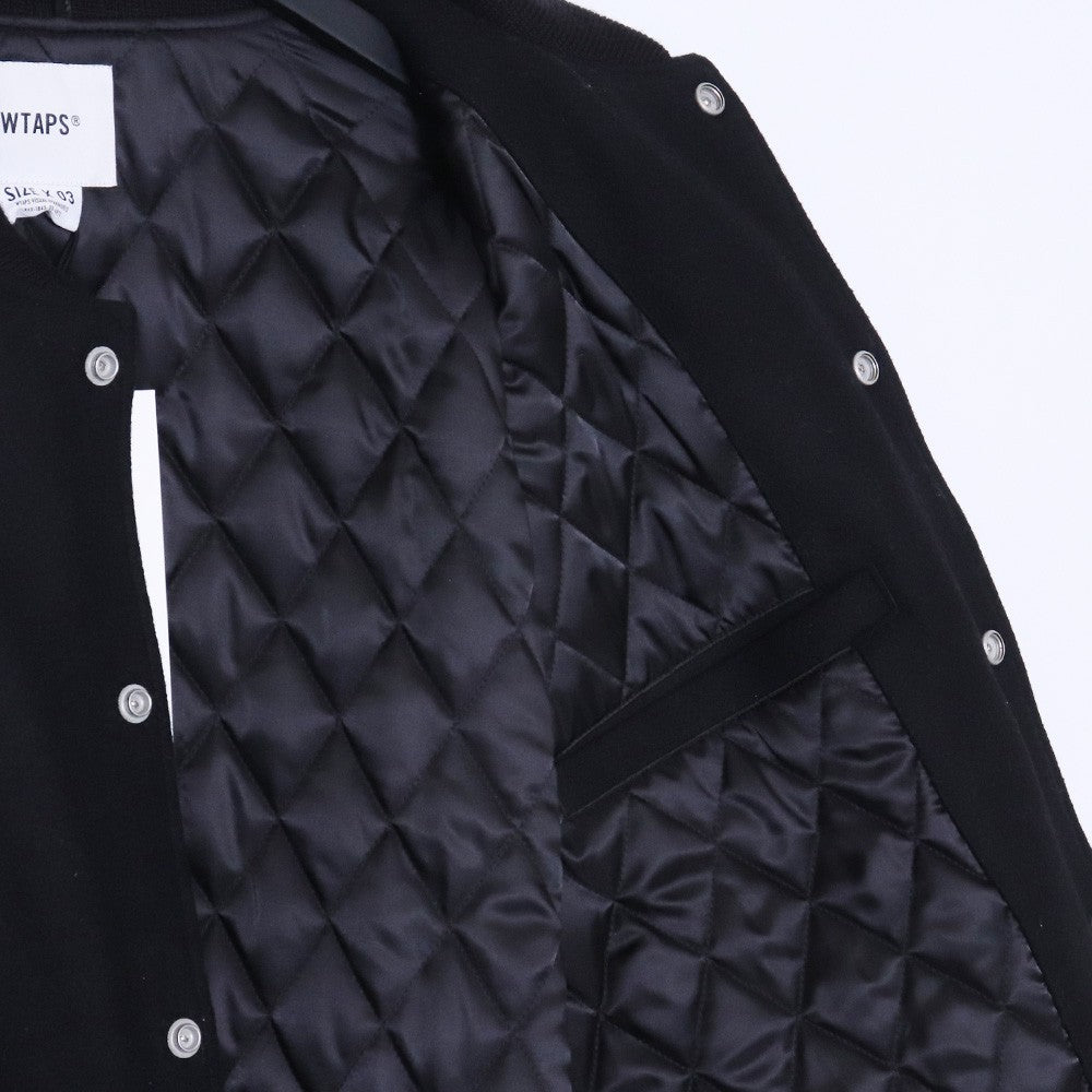 WTAPS New Year's Limited Melton Varsity Jacket Black Size 03