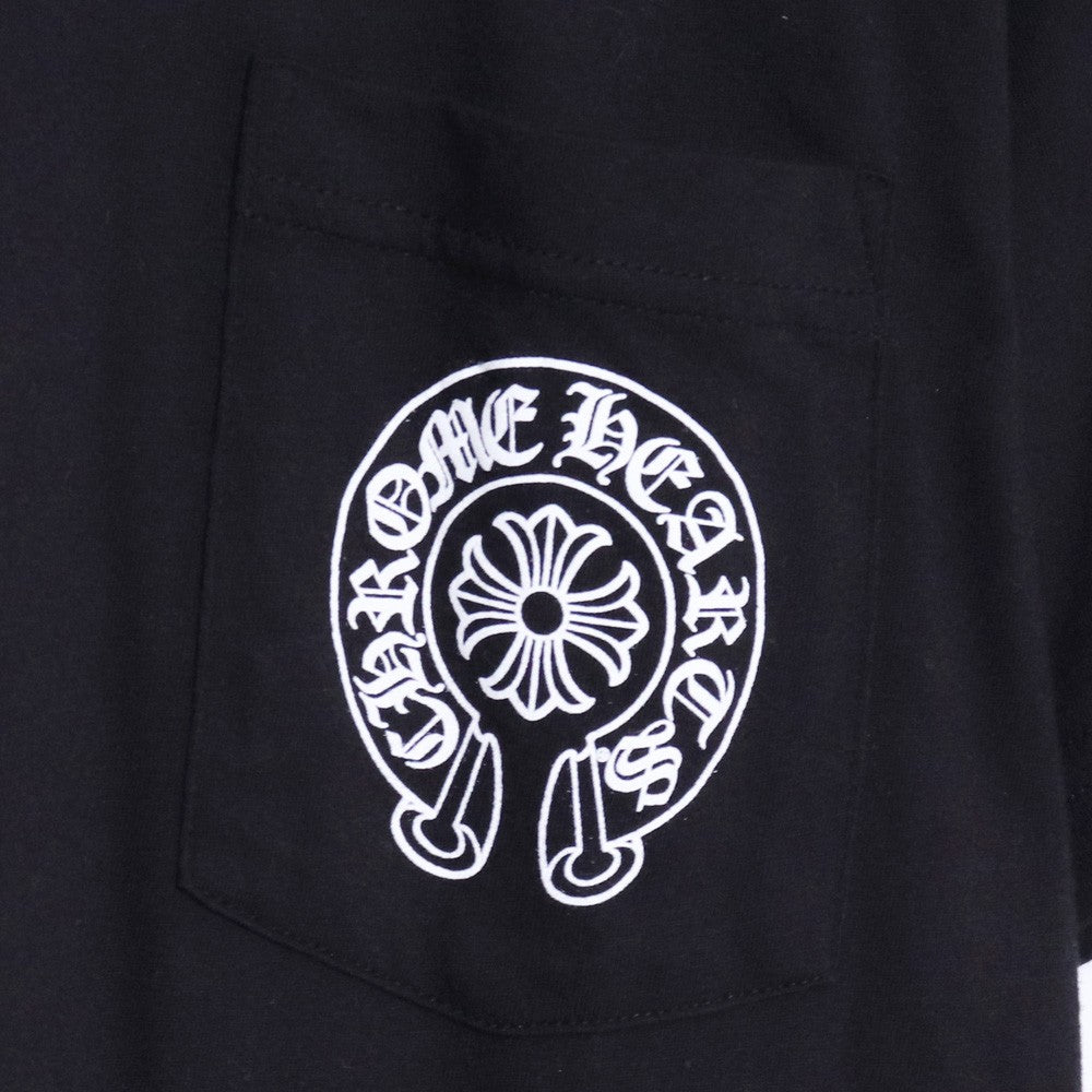 CHROME HEARTS Horseshoe Logo Pocket T-Shirt Black Size S