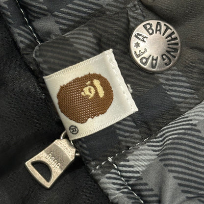 Bape A BATHING APE 2000s Tartan Padded Jacket Gray Size M