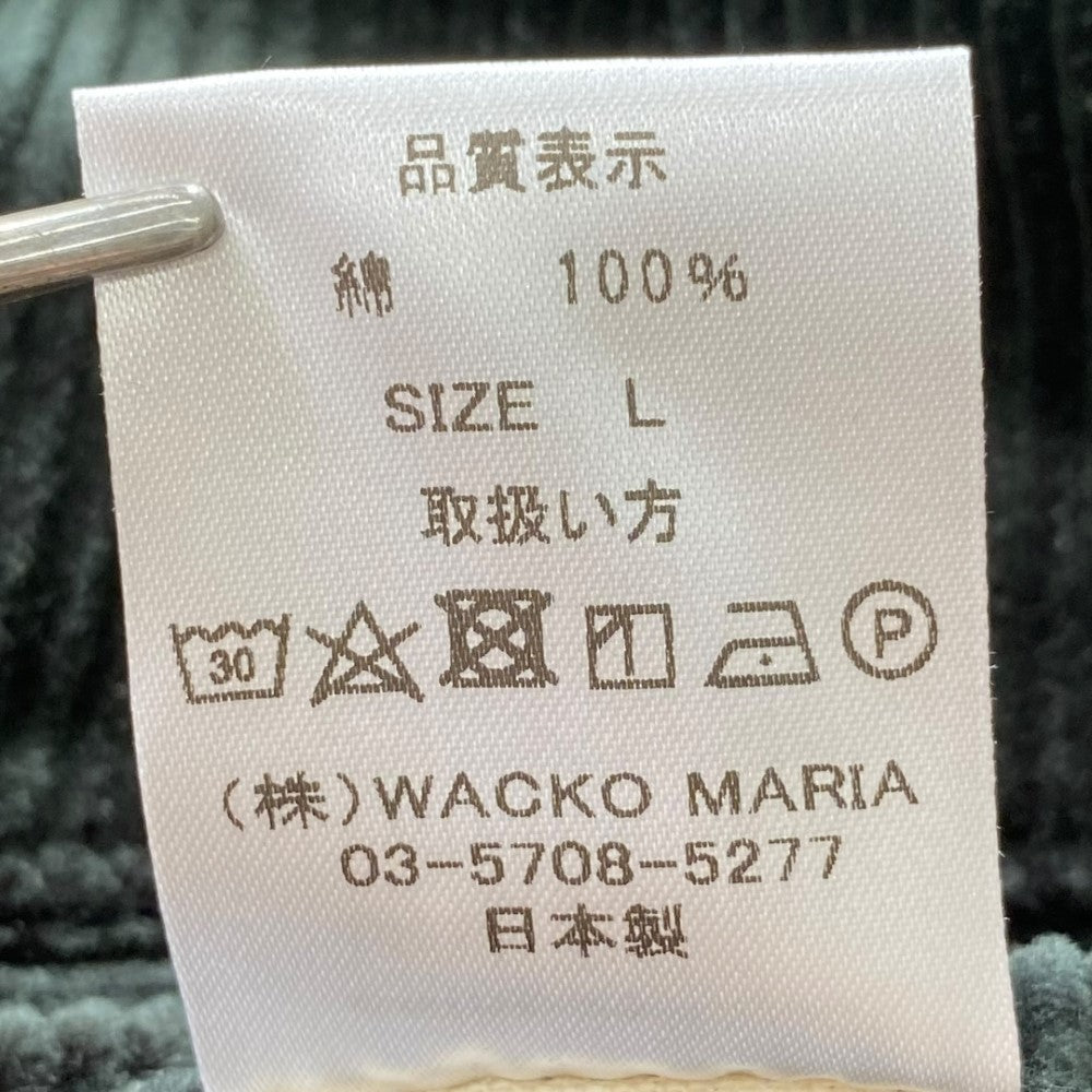 WACKO MARIA 24SS Green Corduroy Pleated Casual Pants Size L