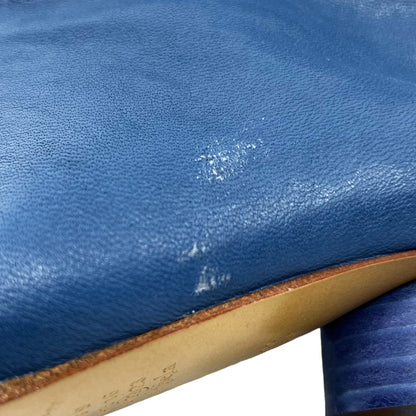 MAISON MARGIELA Tabi Leather Short Boots Blue Size 36