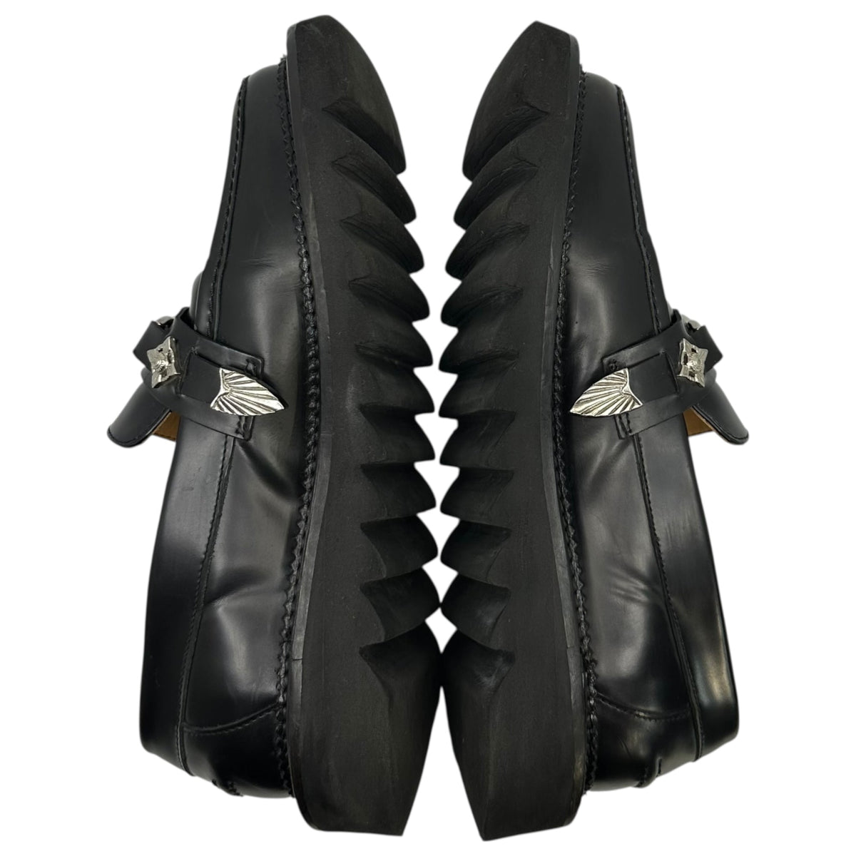 TOGA PULLA Shark Sole Metal Bit Loafers Black Size EU 40