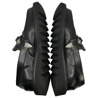 TOGA PULLA Shark Sole Metal Bit Loafers Black Size EU 40