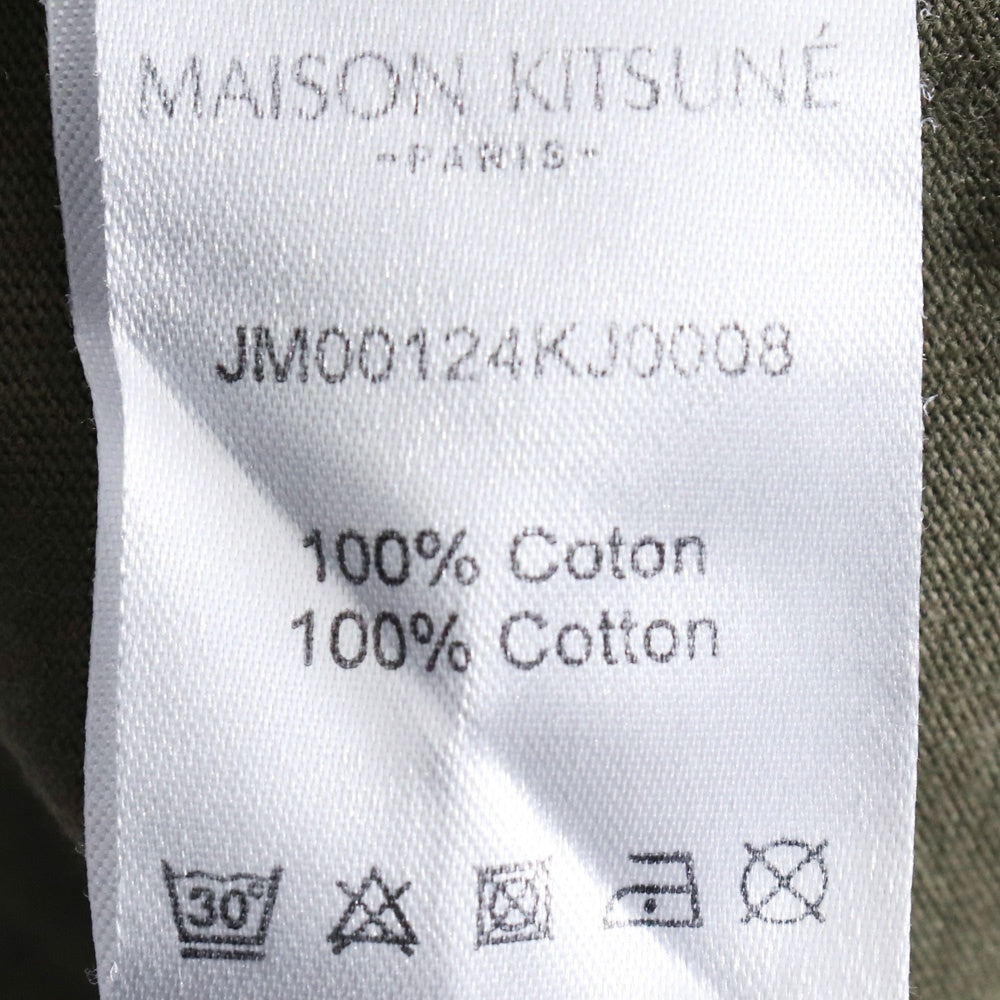 MAISON KITSUNE Double Fox Head Patch T-Shirt Olive Size XXL