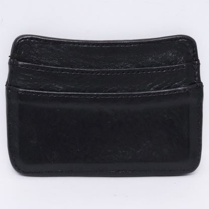 CHROME HEARTS Black Double Side Leather Card Holder Card Case Size F