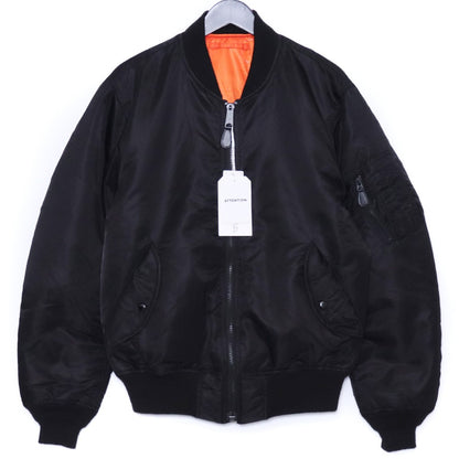 AVIREX MA-1 Commercial Logo Bomber Jacket Black Size L