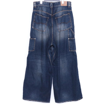 BALENCIAGA Grunge Ripped Baggy Denim Blue Size S