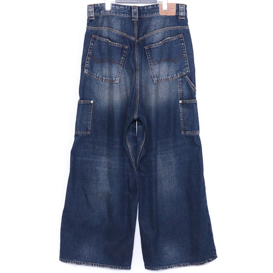 BALENCIAGA Grunge Ripped Baggy Denim Blue Size S