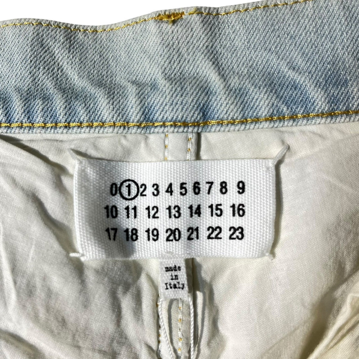 MAISON MARGIELA 2020 Destroyed Denim Light Blue Pants Size 38